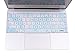 Case Star Feather Series Silicone Keyboard Cover Skin Only for MacBook 12 Inch Retina Display A1534 (Aqua Feather/White Color)