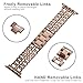 Wearlizer Compatible with Apple Watch Band 38mm 40mm iWatch Womens Cowboy Chain Wrist-Bands Stainless Steel Replacement Strap Metal Bracelet Removal Link Series 5 4 3 2 1 Sport Edition-Deep Rose Gold