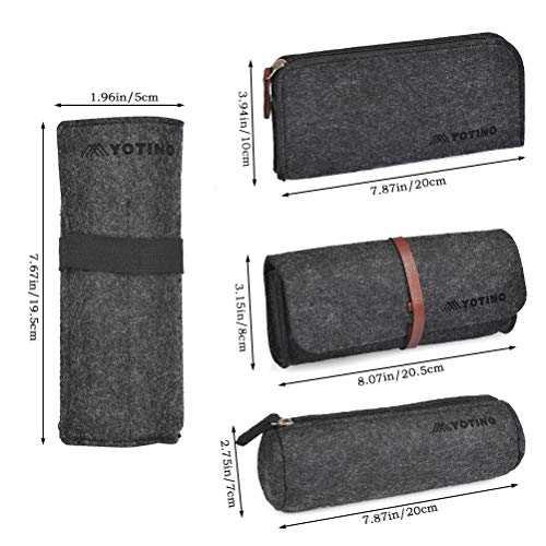 image for YOTINO Pencil Case with 4 Different Styles, Multi-Functional Felt Pen 