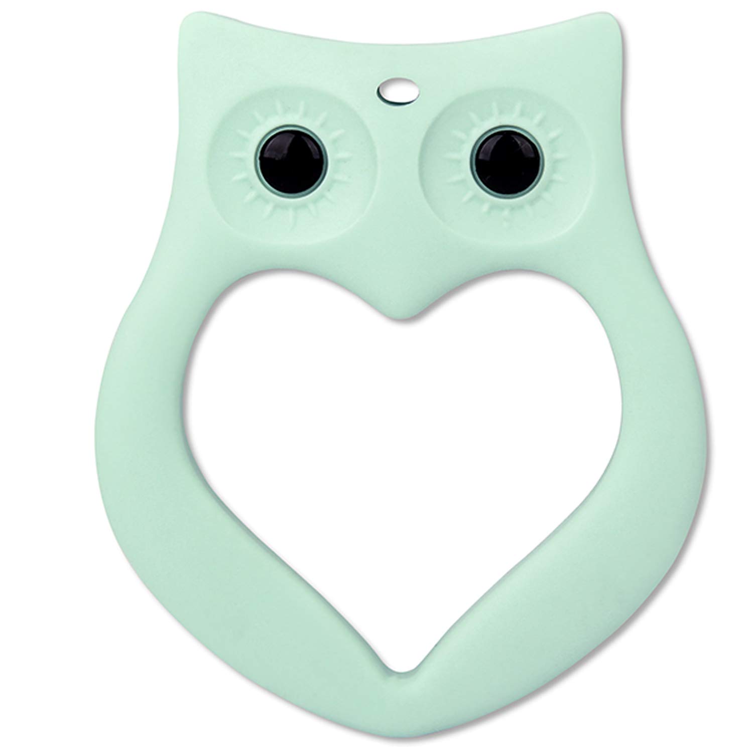PREMYO Teething Toy for Baby Teether Silicone - Soothes Sore Gum Pain - Easy to Grab BPA Free Owl