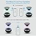 MEGATEK T4 Portable Bluetooth Speakers, Dual TWS True Wireless Stereo Speaker Set, 100 Ft Wireless Range, 10W 360° HD Sound & Rich Bass, Hands-Free, TF Card Player, AUX Input, Cool LED Lights | 2-Pack