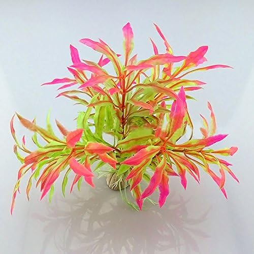 New Artificial Water Plant For Fish Tank Aquarium Plastic Decoration Ornament PinkRed Set36
