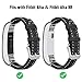 iHillon Compatible with Fitbit Alta (HR)/ Fitbit Ace Bands, Classic Soft Genuine Leather Strap Compatible with Fitbit Alta/Alta Hr/Fitbit Ace Women Men Wristband (Black)