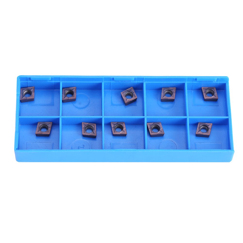 CNC Carbide Insert Cutter - Reversible Cutting Lathe Milling Inserts (Turning Tools) | High Precision Turning Inserts | Durable Carbide Cutting Tools | Box Pack of 10 for Professional Use