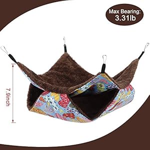 Amaca per Topi Criceti,Amaca da Gabbia per Piccoli Animali,Amache Furetti Letto Morbido per Conigli Pappagalli,Coperta…