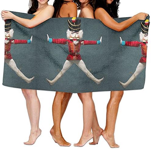 Cool Soldier Figurine Nutcracker Printing Beach Towels Personalized Beach Serviette For College Girls Kids Christmas Gifts