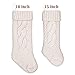LimBridge Christmas Stockings, 2 Pack 15 inches Mid-Size Classic Knit Knitted Xmas Rustic Personalized Stocking Decorations for Family Holiday Season Decor