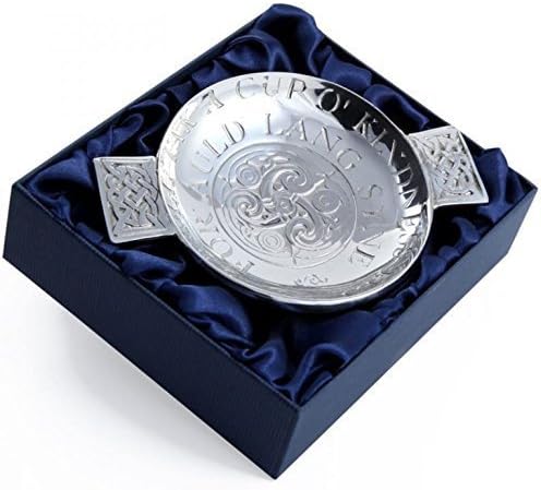 "We'll tak a Cup o Kindness Yet, for Auld Lang Syne" Pewter Quaich Size 3.5" - Burns Supper
