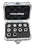 AccusizeTools - Metric ER Collet 1 mm to 10 mm by 1 mm ER-16 Collet 10 Pcs/Set in Fitted Strong Aluminium Box, 3350-0582