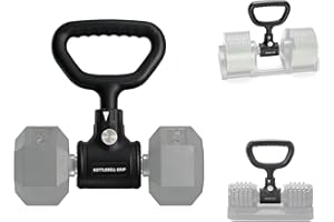 Kettlebell Grip for Dumbbells, Handle Converter Compatible with Adjustable Dumbbells, 220LB Heavy Duty Attachment with Dual L