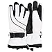 Urban Boundaries Womens Warm Winter Waterproof Thinsulate Snow Gloves (White/Black, Small/Medium)