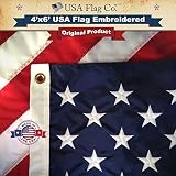 US Flag 4x6 by USA Flag Co. is 100% American Made: The Best Embroidered Stars and Sewn Stripes American Flags, Made in The USA, with Amazon A to Z Guarantee. (4 by 6 Foot)
