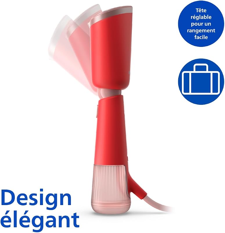 défroisseur à main 5000, 24 g/min, 1300W, tête inclinable, rouge — photo 4 sur 8