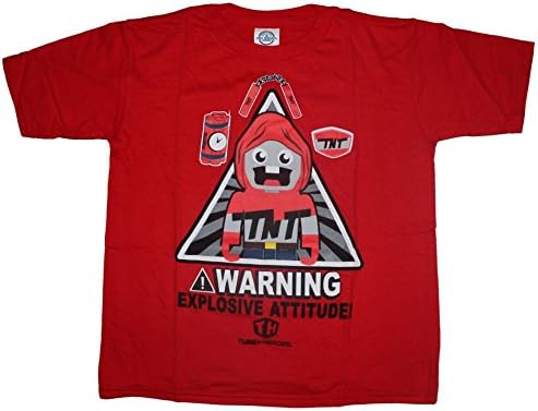 Tube Heroes ExplodingTNT Boys Short Sleeve Shirt 4-16 (M (8))