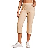 Womens Golf Pants Stretch Capri Pants for Women UPF 50+ Workout Sweatpant with Pockets for Casual Travel Athletic Work