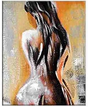 Artistic Nude Woman Painting Sexy Art Canvas Print Sensual Wall Decor Lady Pose Naked