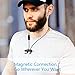 iClever Bluetooth Headphones, Wireless Earbuds with Stereo Music, 10 HOURS Playtime, Magnetic Connection, CVC 6.0 Noise Cancelling, Waterproof Sports Headphones for iPhone 8 -  (Black)
