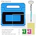 Protective Case Compatible Samsung Galaxy Tab E Lite 8.0 & Screen Protector & Stylus, AFUNTA Anti-Scratch Convertible Handle Stand EVA Case, PET Plastic Cover and Touch Pen for Tablet 8 Inch - Blue