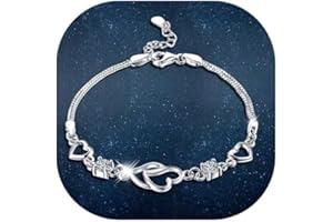 MIUBAAO big+spring+sales, prime+deals+today+clearance 925 Sterling Silver Bracelet Simple Adjustable Bangle Bracelets Wedding Jewelry for Brides Mother's Day gifts for her Mothers day Wedding Anniversary