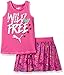 PUMA Baby Girls' Toddler Top and Tulle Skort Set, Pink glo, 2T