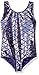 Danskin Big Girls' Gymnastics Leotard, Mermaid Purple, Intermediate (6X-7)