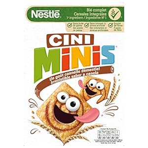 Nestlé, Cini Minis Mini ontbijtgranen voor kids met kaneel en volkoren granen, 375 g