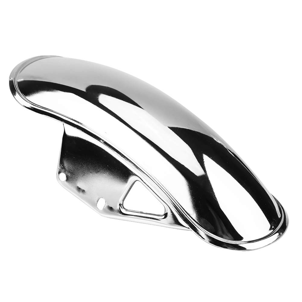 Motorcycle Front - Motorcycle Front Tire Fender,Metal Motorcycle Front Mud Flap Guard Fairing Mudguard Cover Replacement for GN125 GN250(Chrome)