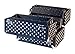 Caboodles Charmed 4 Tray Train Case with White Polka Dots, Black, 3.63 Pound