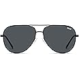 Quay - Sunglasses for Men & Women, Polarized Aviator Lenses with UV Protection, Oversized Sunglasses (High Key Large)