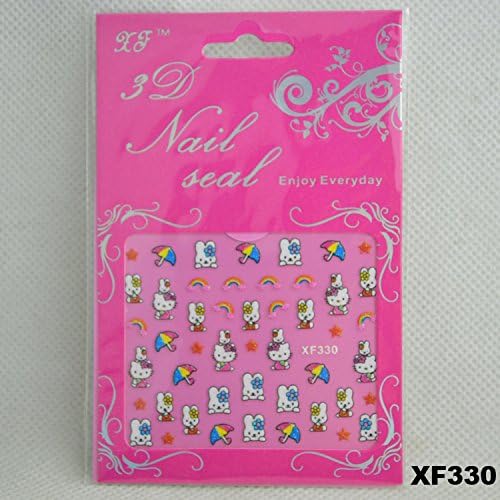 X-shop Hello Kitty Nail Art Sticker - 5 Pack Mix Design (Xf330)