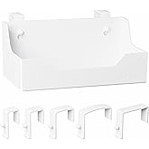 Bedside Caddy Hanging Storage Basket Little Size Plastic Beside Shelf Hang-on Storage Organizer for Collage Dorm Bunk Bed,Changing Table - Bedroom Essentials for Phone,Mini Speaker,Tissues (White)