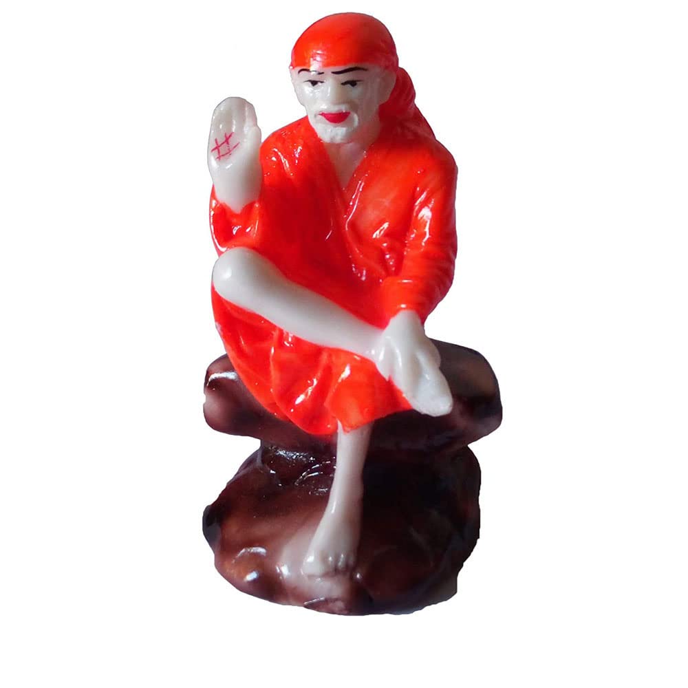 Sahishnu Online And Marketing Sai Baba Statue, Mini Sai Baba Statue for Home/Car Decor