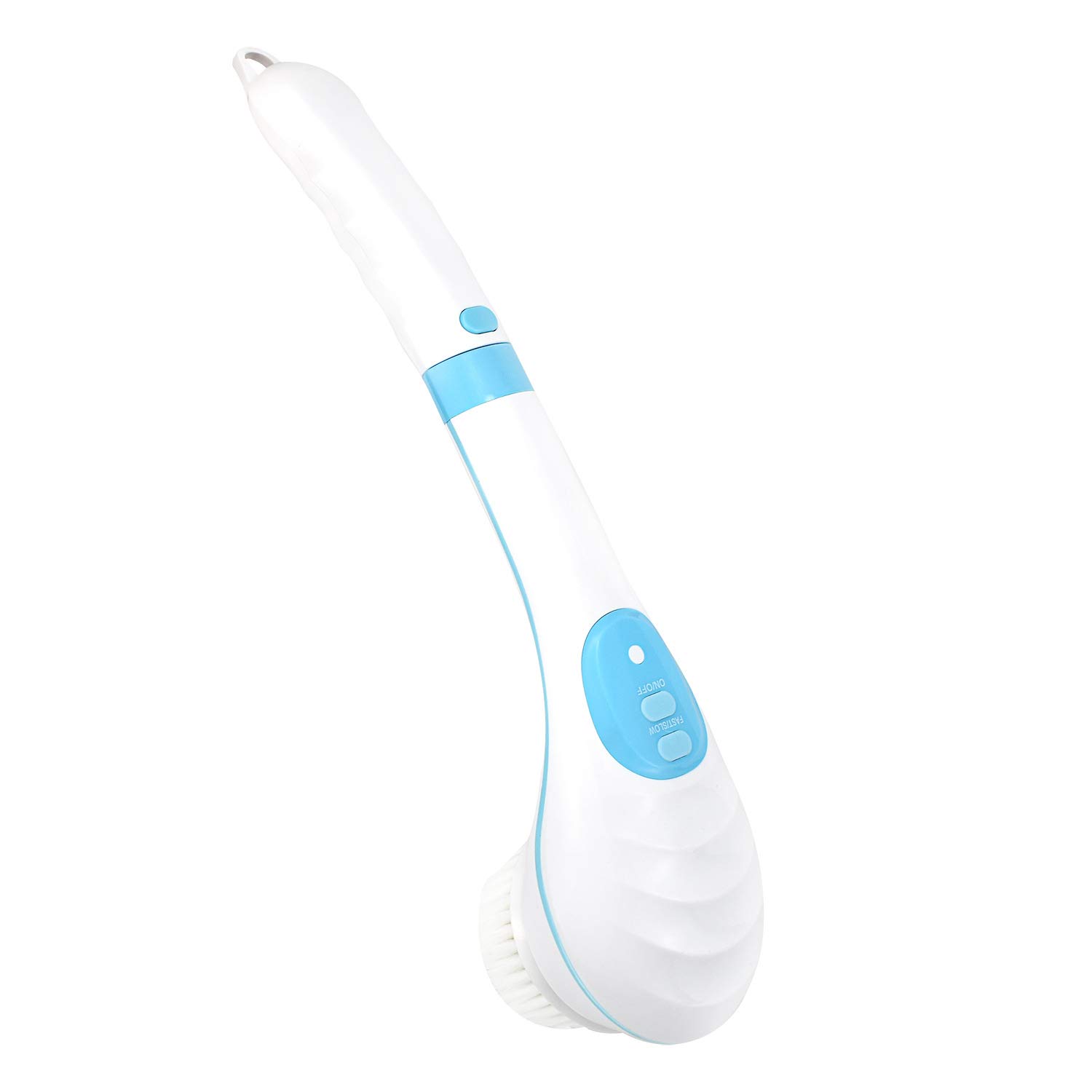 100FIXEO USB Charge Electric Long Handle Rotating Bath & Body Brushes Waterproof Facial Face Shower Brush Devices With 5 Brush Heads Deep Cleansing (Blue) : Beauty