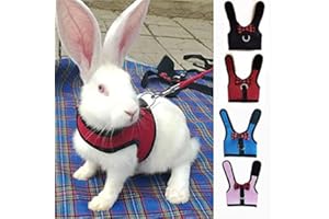 KOSPETSIN Multipurpose Rabbits Hamster Vest Harness with Leash Bunny Mesh Chest Strap Harnesses Ferret Guinea Pig Small Animals Pet Accessories