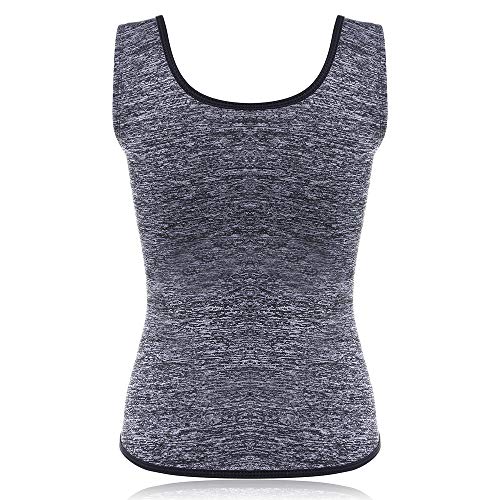 Neoprene Sauna Suit Tank Top Vest, Slimerence, Waist Cinchers Corset Waist Slimming Belt Corset Bustier Waist Trimmer Belt Body Shaper and Weight Loss Grey S