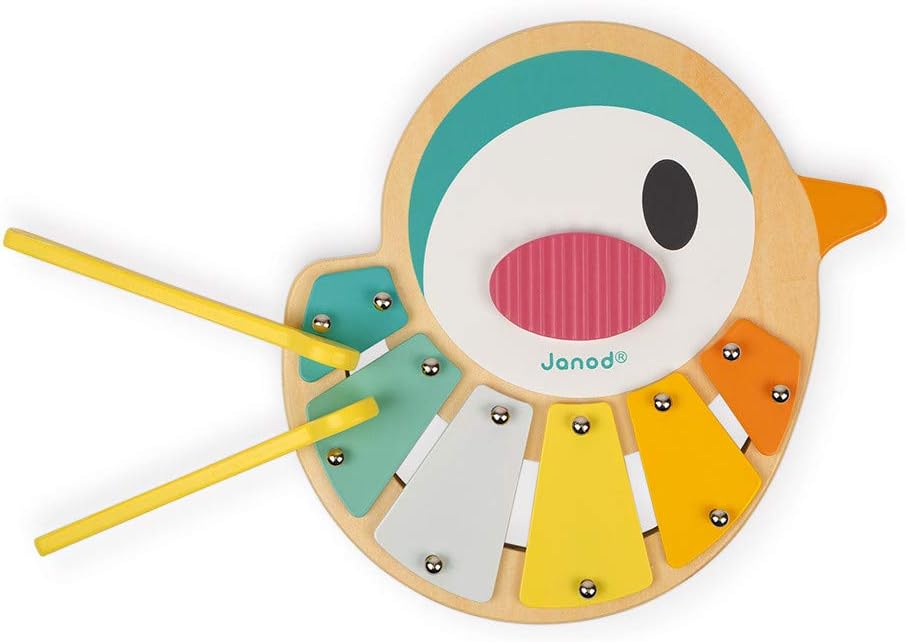 Janod, Pure Bird Wylo, Wooden Imitation Toy, Musical Early Learning Toy, Child'S Xylophone In The Shape Of A Bird, 6 Tones - Image 5
