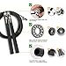 TOPTREK Jump Rope with 2 Adjustable PU cover steel Cables (10 feet) Skipping Rope Aluminum Alloy Anti-Slip Handles Speed Rope Fits Men and Women Training GYM MMA