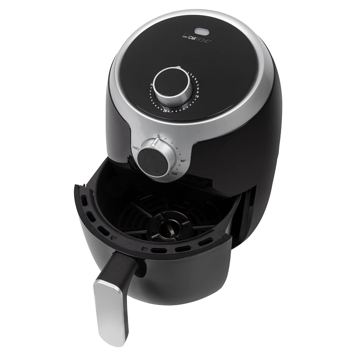 Clatronic Heißluftfritteuse mit 360° Air-Flow | Öl- und fettfreies Frittieren | Airfryer 80°C - 200°C | Heissluftfritteuse 2,5L | Air Fryer mit Abschaltautomatik & Überhitzungsschutz | FR 3816 H 4