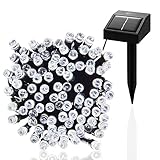 Esky Solar Powered Outdoor LED String Light, 55ft 17m 100 LED Solar Fairy String Lights for Patio, Garden, Christmas, Party, Wedding (Cold White)