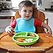 WeeSprout Silicone Plates for Babies & Toddlers (3 Pack) 100% Food-Grade Dishes for Self Feeding, Divided Design & Raised Edges for Picky Eaters, Dishwasher & Microwave Safe Weaning Supplies