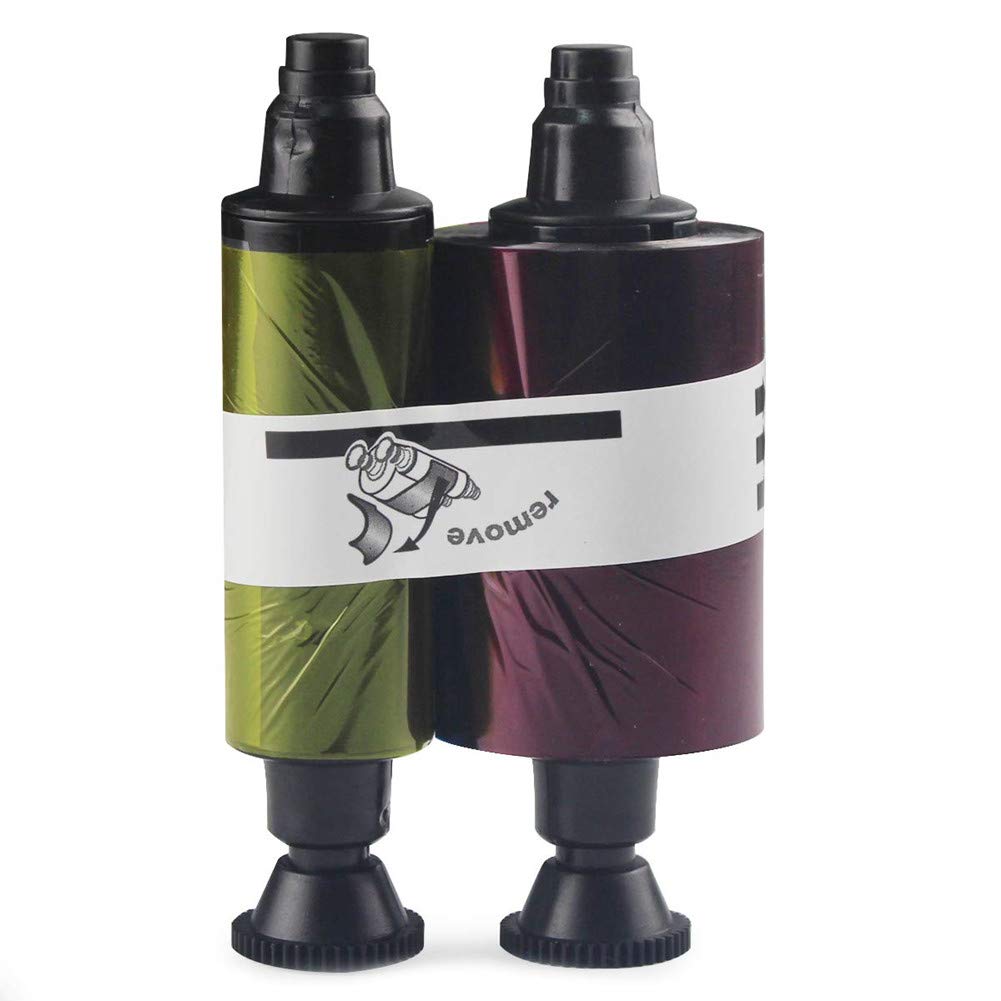 Iteche R3011 YMCKO Ribbon Compatible for Evolis Pebble Dualys 3 Securion Card Printers, 200 Images