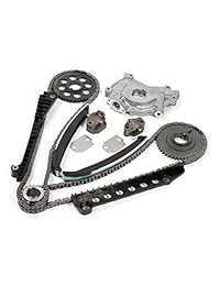 Evergreen tk6054lop 02 04 Ford F150 F250 E150 E250 Expedition Excursion 5,4 SOHC 16 Cadena de válvulas Timing Kit Bomba de aceite