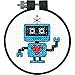 Dimensions Learn-A-Craft Robot Mini Counted Cross Stitch Kit for Beginners, 3''