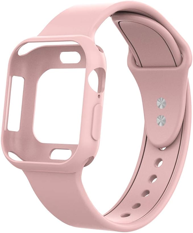 Elven Street For Apple Watch Watch 38 40 42 44 Mm Silicone Protection Strap Case Set Replacement Compatible With The Iwatch Series 1 2 3 28 Multiple Color Size Options Amazon Co Uk Electronics