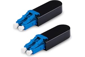 YIENFBEV LC Fiber Optic Loopback Adapter - LC Singlemode 9/125 Tester Adapter - Blue 2 Pack