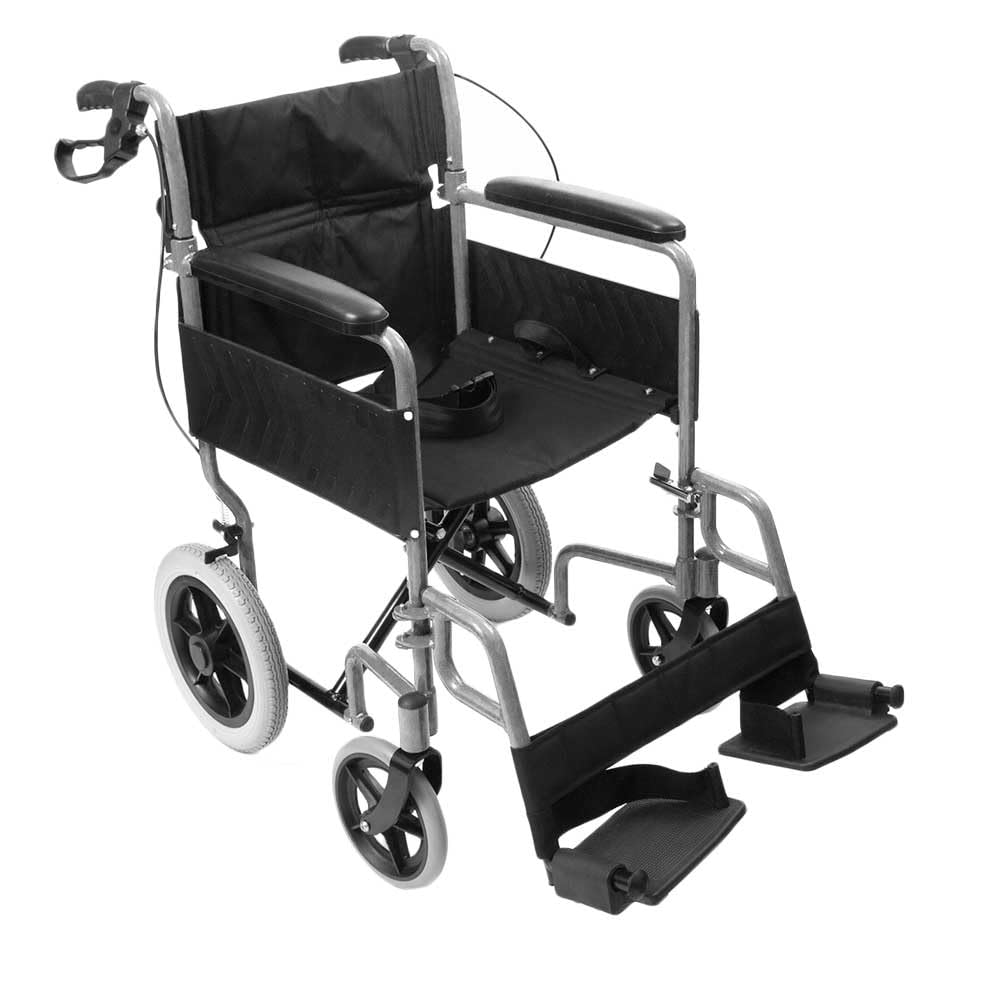 NRS Healthcare N43528 Transit-Lite Wheelchair, Attendant Controlled - Grey