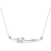 925 Sterling Silver Golf Necklace - Cubic Zirconia Golf Club Sports Jewelry Golf Themed Gifts for Women Men Golfer