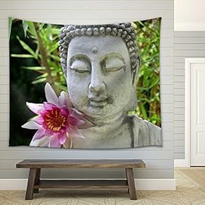 a Mother Giraffe Bathes Her Baby - Fabric Wall Tapestry Home Decor - 51x60 inches