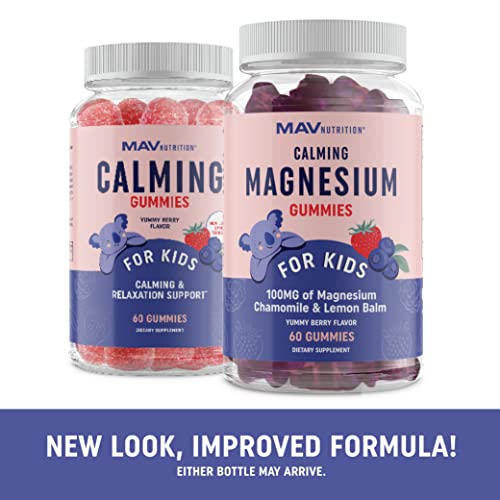 Magnesium Calming Gummies for Kids Relaxing Calm Gummies for Natural