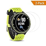 TedGem Screen Protector for Garmin Forerunner 235 230 225 620 630,HD Clear Film Tempered Glass Film for Garmin Forerunner GPS Running Watch, 9H Hardness,Shatterproof, Delicate Touch,2-Pack